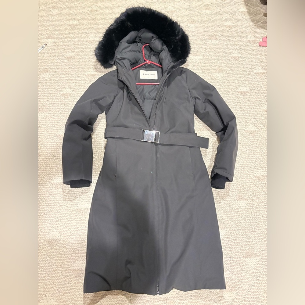Babaton Black Hooded Coat